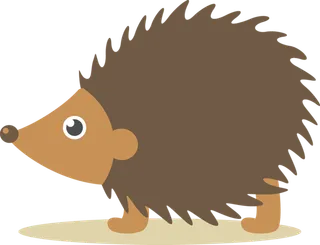 刺猬素材卡通简笔动物