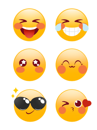 可爱卡通黄色表情包素材
