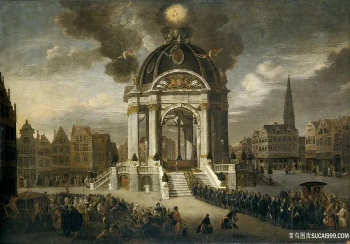 欧洲建筑庭院美景