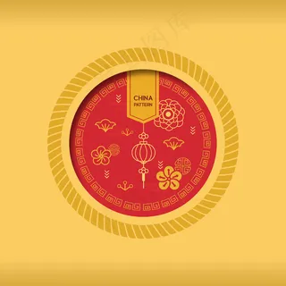 2022新年窗花底纹背景