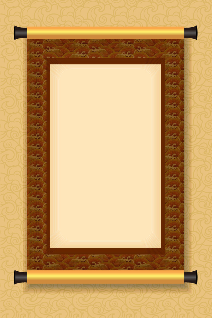 中国风传统水墨古风古典展板边框工笔画PS海报背景平面广告Ai设计素材