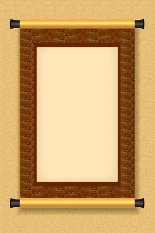 中国风传统水墨古风古典展板边框工笔画PS海报背景平面广告Ai设计素材