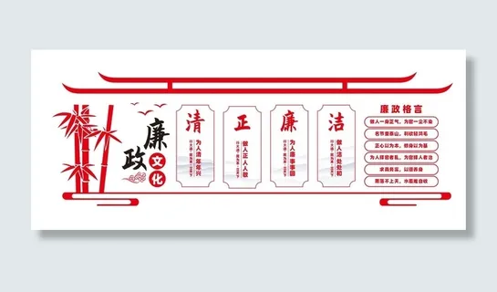 廉政文化墙宣传展板