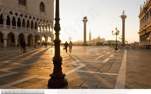 欧洲风情-意大利圣马可广场的日出美景