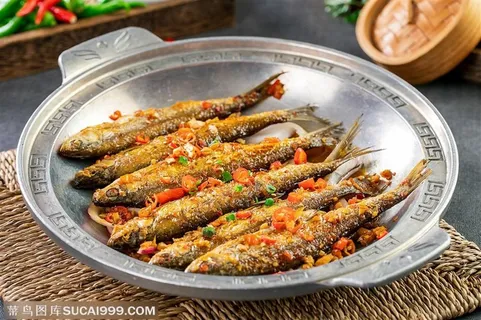 香煎刁子鱼图上中华美食 香煎刁子鱼图上中华美食