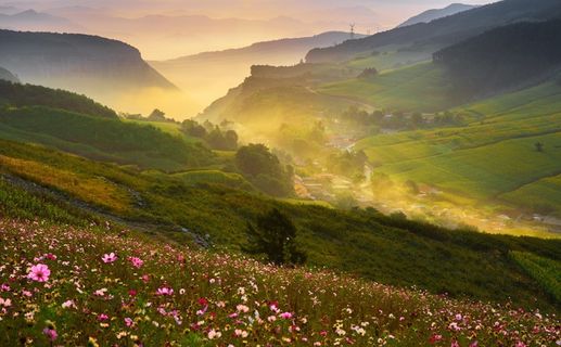 峡谷原野自然风光风景