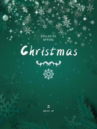 圣诞节深绿色圣诞海报