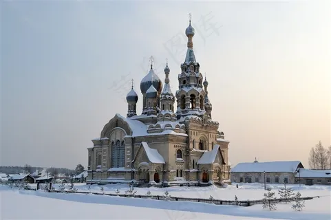 雪地城堡高清风景画 雪地城堡高清风景画
