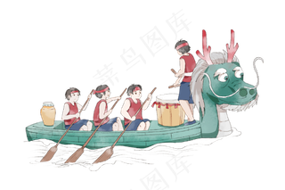 大家划龙舟