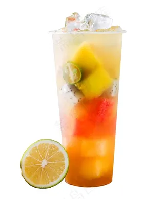 冷饮店水果茶饮品图片（免抠图）