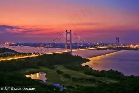 江阴长江大桥 夜景 江阴长江大桥 夜景