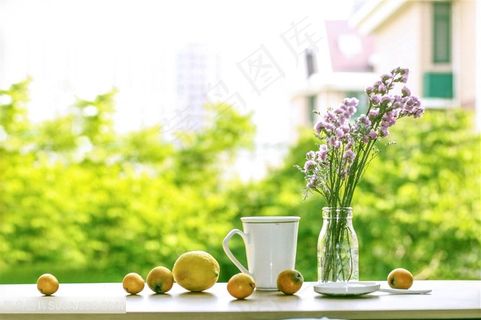 静物花瓶花束摆设