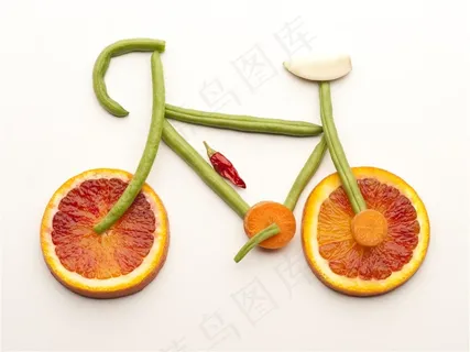 蔬菜形状组合摄影高清图片