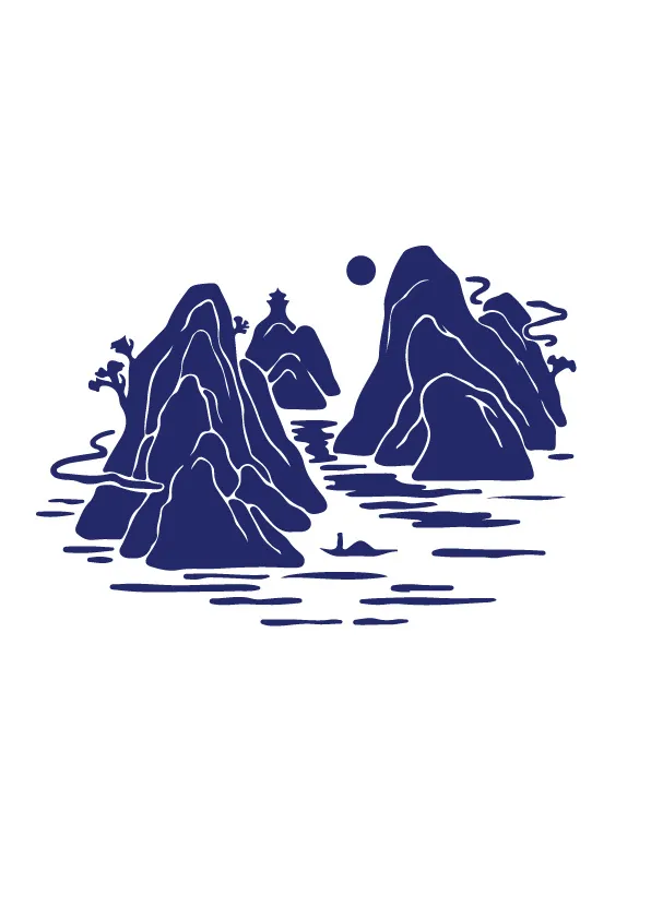 山水，素材，矢量插画，aiai矢量模版下载