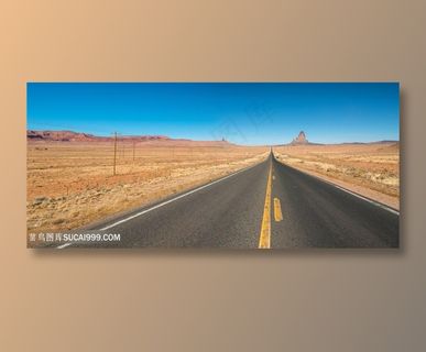 黄昏下美丽道路景色