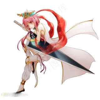 阿拉丁魔笛女主角摩尔迦娜卡通插画