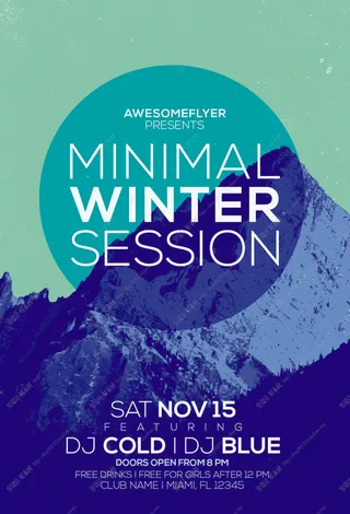 科技感多边形海报模板