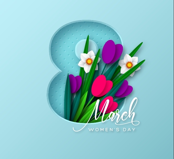 三八妇女节女神节贺卡素材