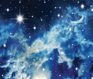 夜里天空星星背景墙