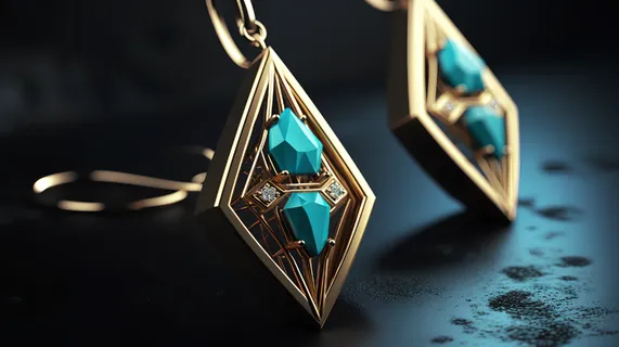 镶满钻石的吊坠珠宝设计照片