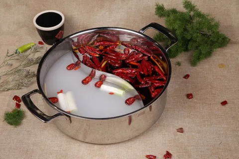 汤底鸳鸯火锅底料红色重庆菜川菜