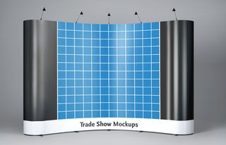 户外展示样机 广告样机 展示墙 (1)