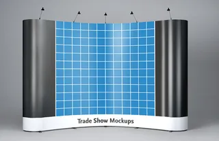 户外展示样机 广告样机 展示墙 (1)