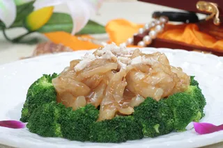 碧绿蟹肉烩蹄筋  42元 (4)