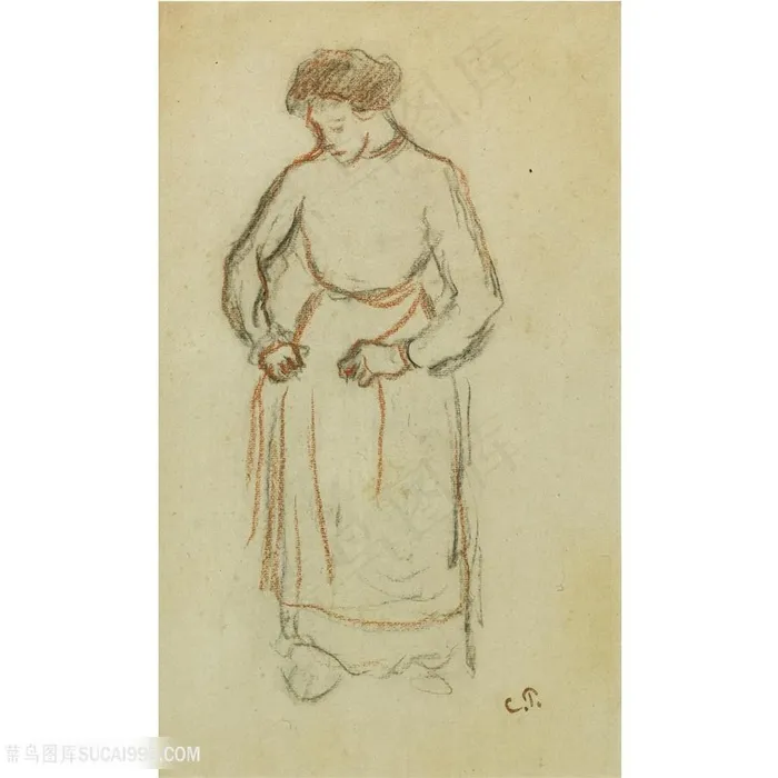 毕沙罗手绘时尚女性装饰画