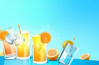 蓝色渐变饮料背景