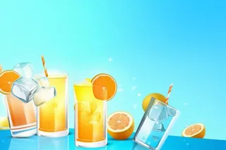 蓝色渐变饮料背景