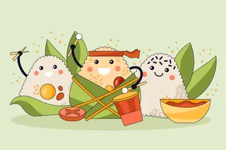 清明粽子卡通形象