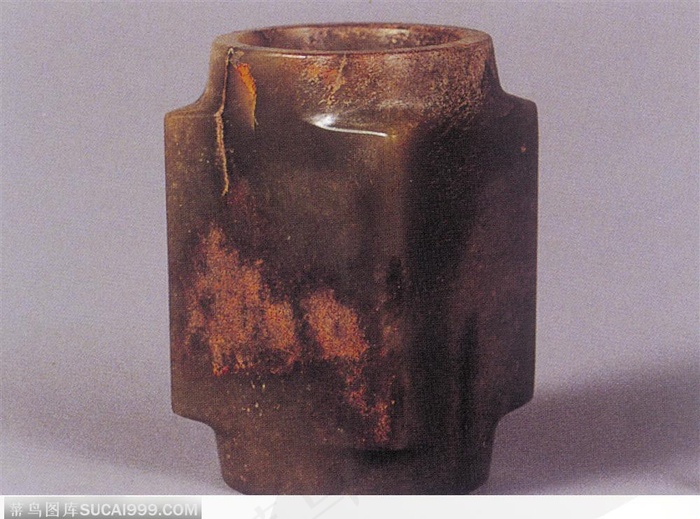 传统工艺-褐色的玉扳指