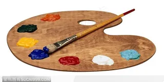 调色板上的画笔