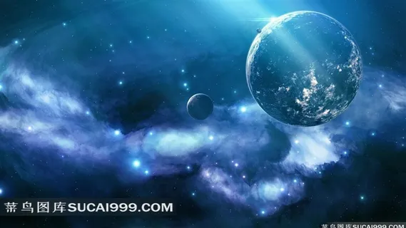 蓝色星空炫光地球图片 蓝色星空炫光地球图片