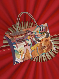 国潮风中式文创环保袋智能样机