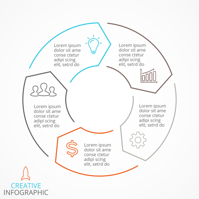 数据图表统计图形分析分类商务会议办公图标PSD模板素材