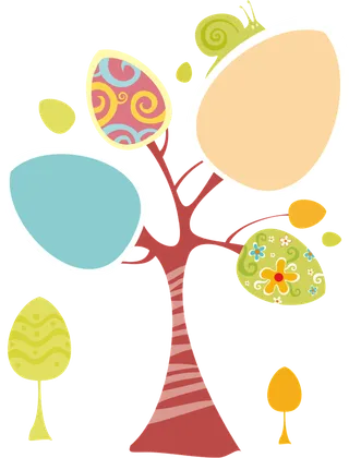 树木素材卡通画