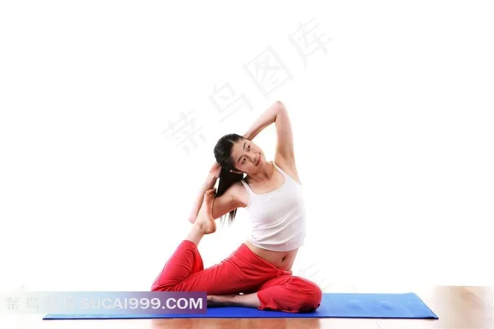 漂亮的瑜伽美女高清素材