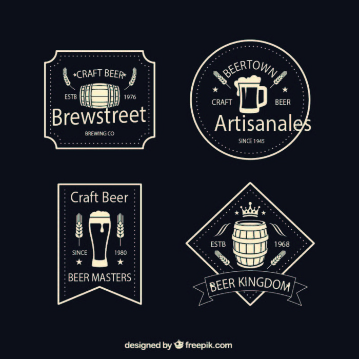 免抠白色啤酒标签