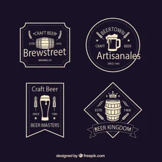 免抠白色啤酒标签