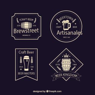 免抠白色啤酒标签