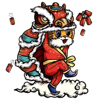 可爱虎年形象卡通新春