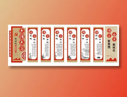 6传6习党建文化墙六传六习