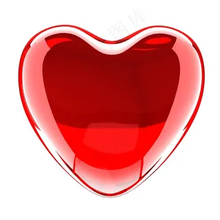 立体透明水尽爱心高清图片