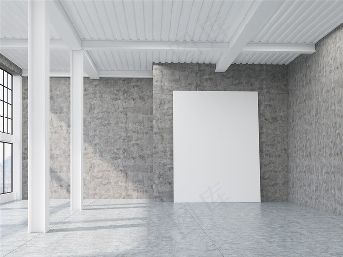 空旷的现代简约办公室高清摄影