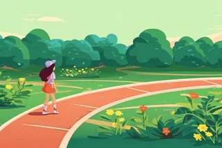 操场学生儿童花草背景