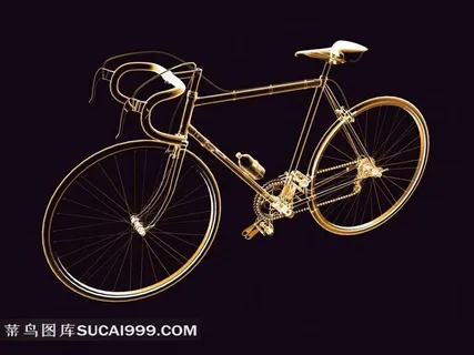 X光自行车透视图素材