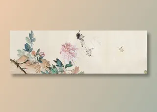 中国风水墨banner海报背景