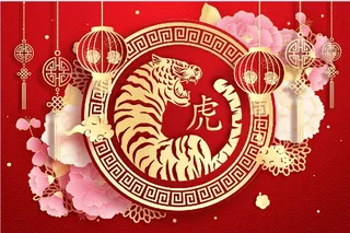 设计特别新年虎年